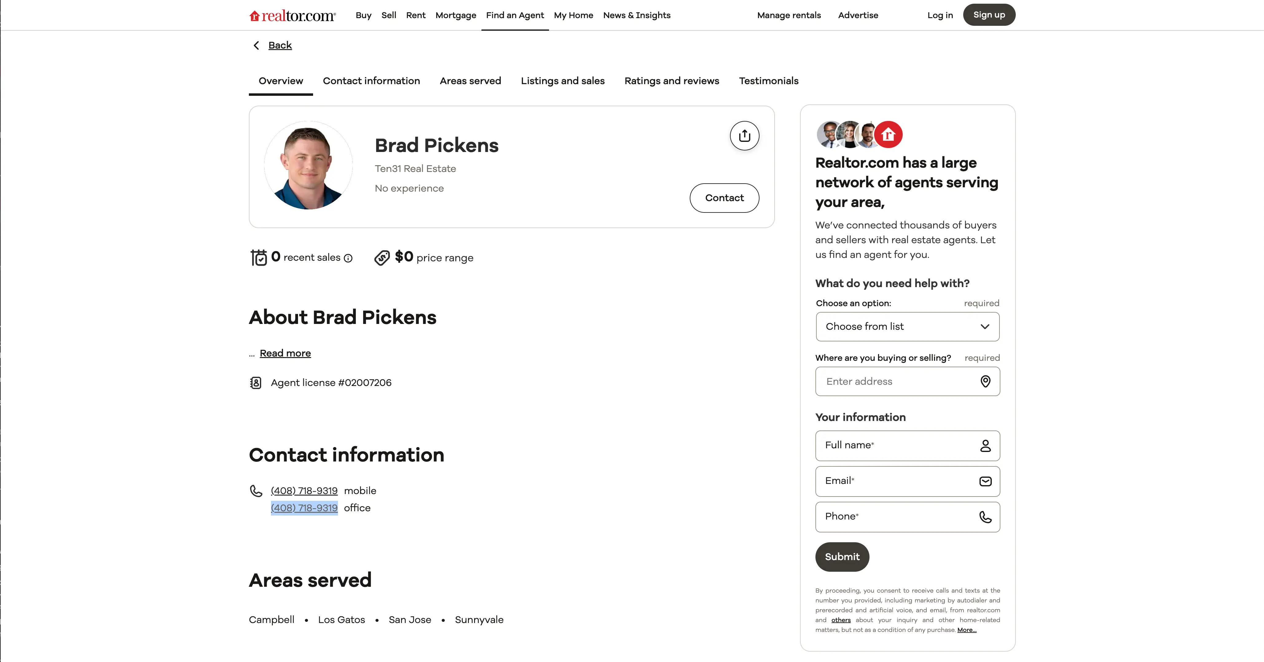 Generic or empty agent profile